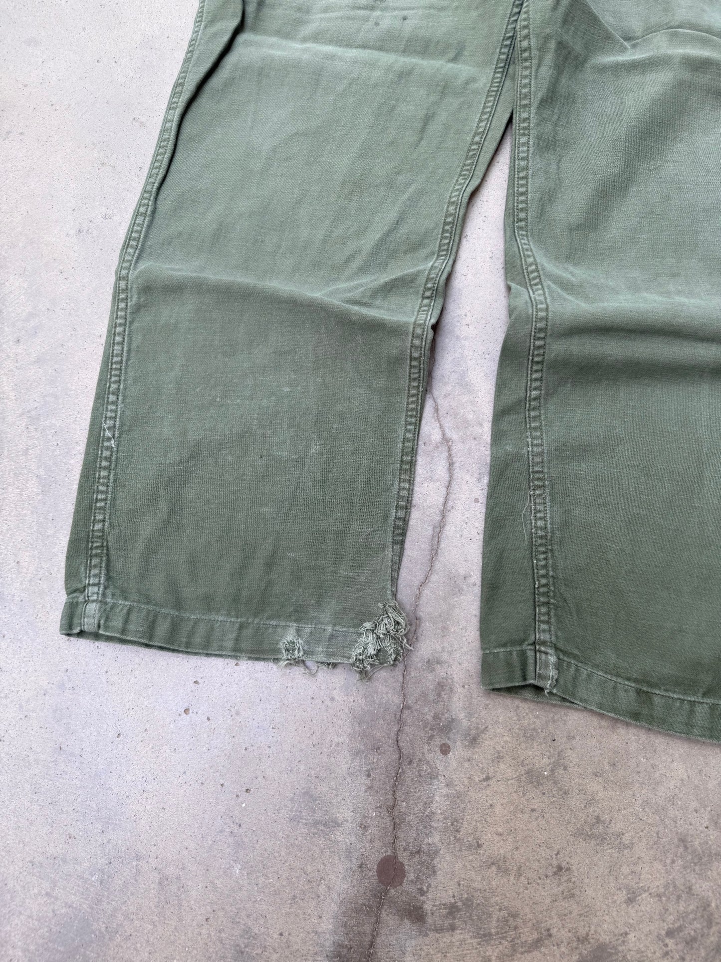 1970s OG107 Military Fatigue Pants - 34X31