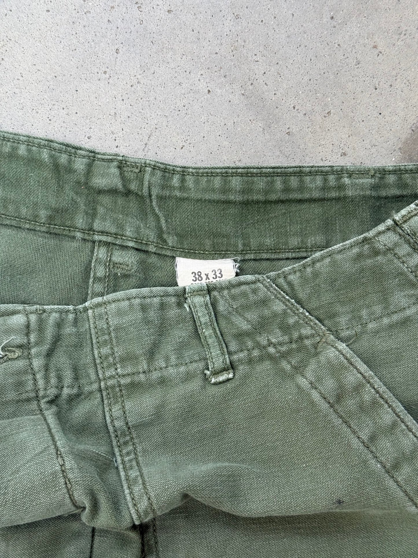 1970s OG107 Military Fatigue Pants - 34X31