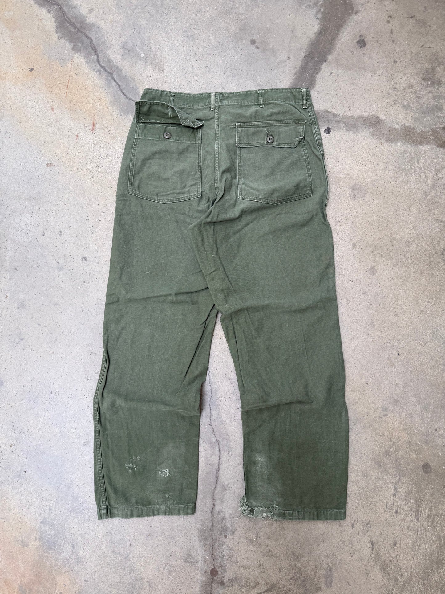 1970s OG107 Military Fatigue Pants - 34X31