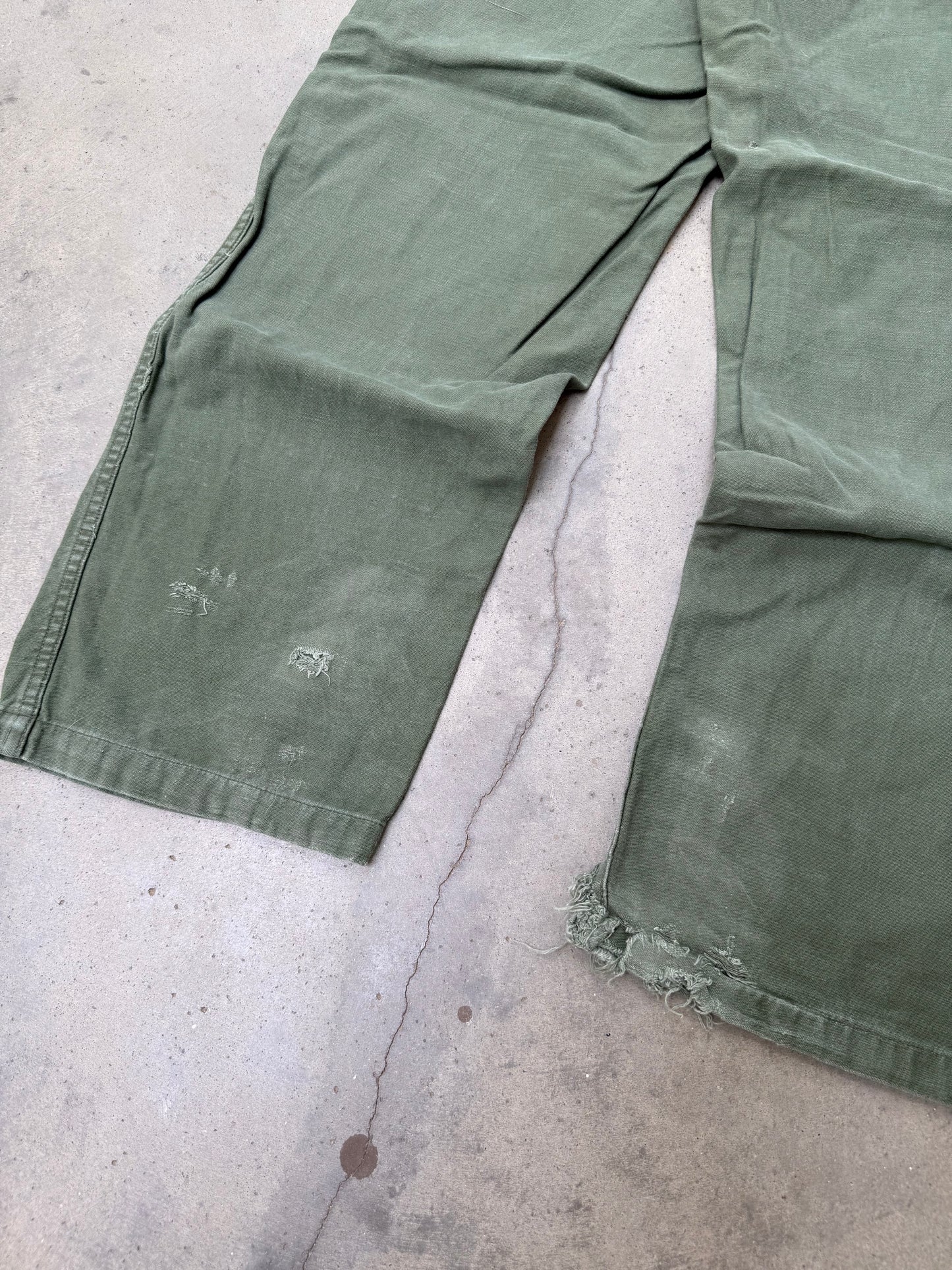 1970s OG107 Military Fatigue Pants - 34X31