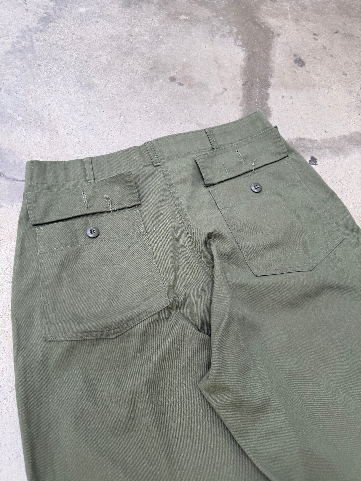1970s OG507 Military Fatigue Pants - 36X34