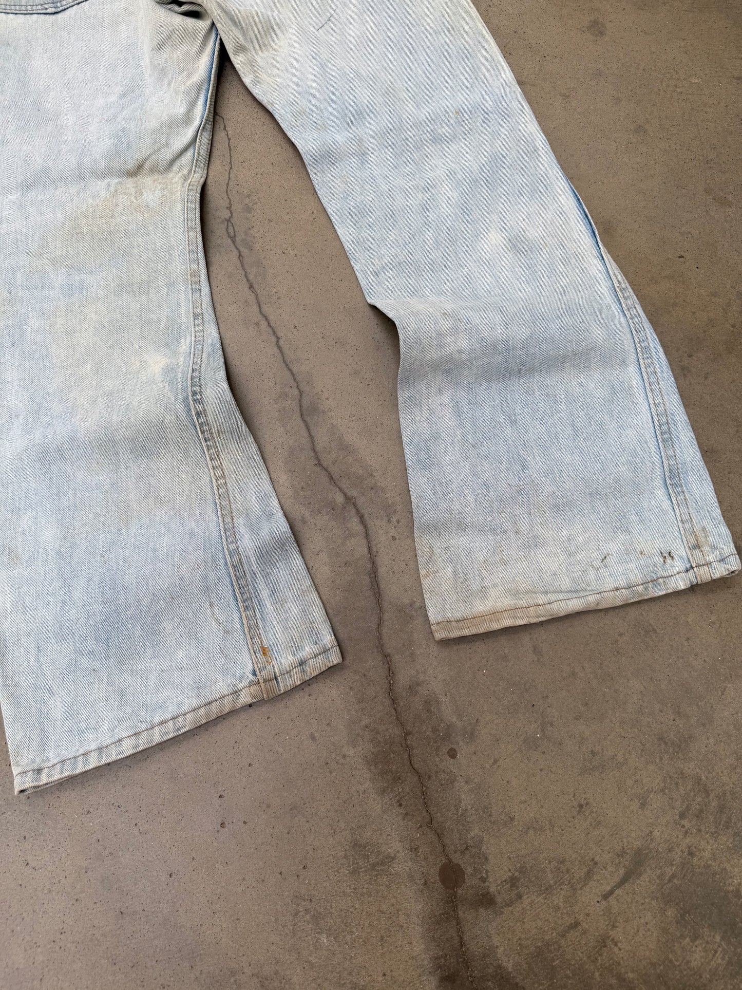 1970s Dirty & Repaired Bootcut Jeans - 34X30