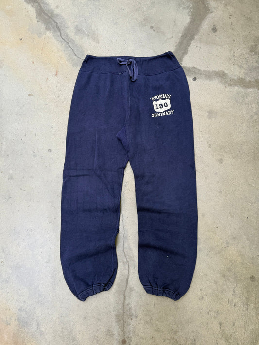 1950s Wyoming Seminary Flocked Sweatpants - M