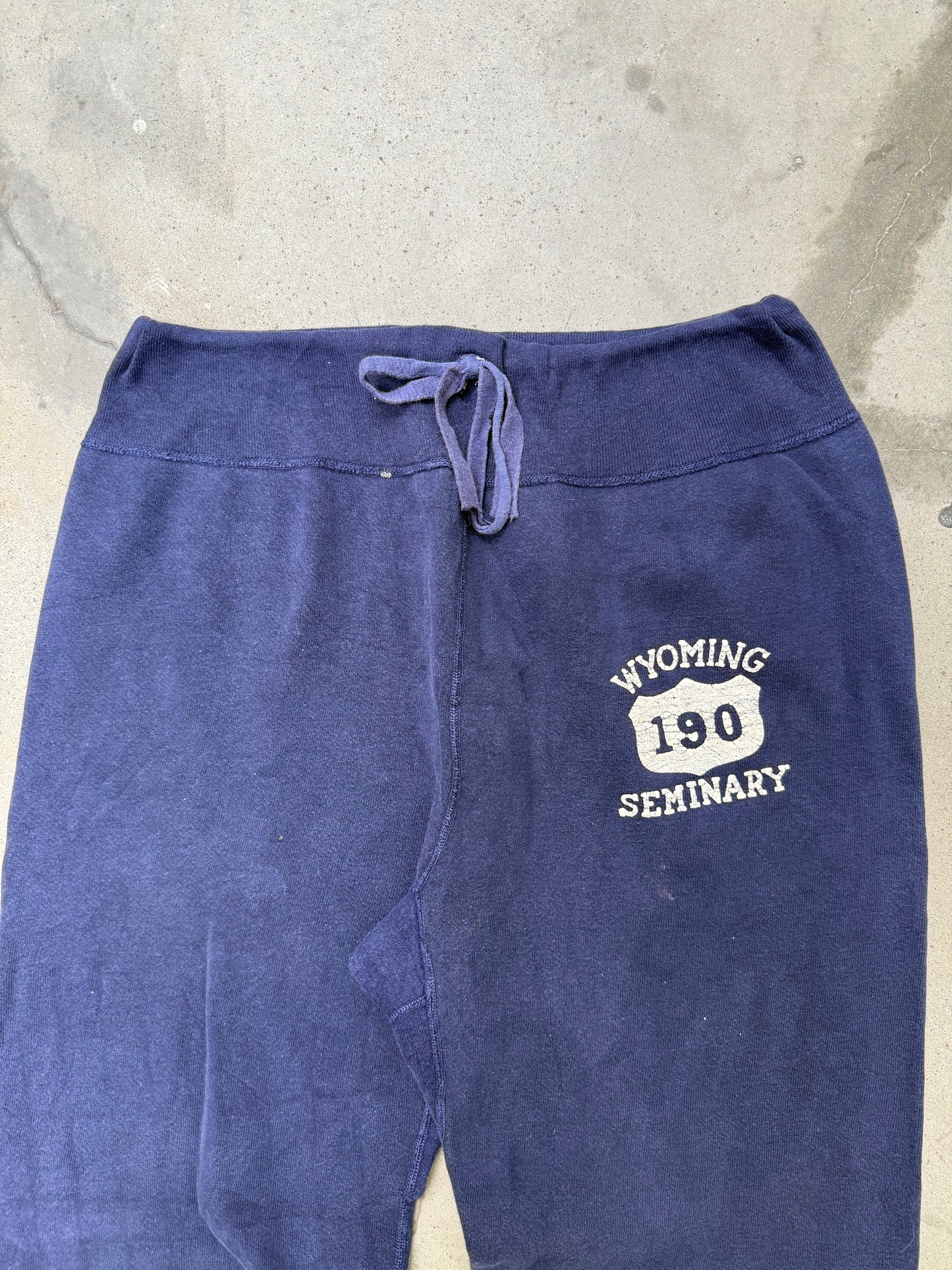 1950s Wyoming Seminary Flocked Sweatpants - M