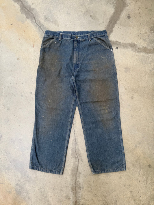 1980s Sears Dirty Mud Wash Carpenter Jeans - 36X28