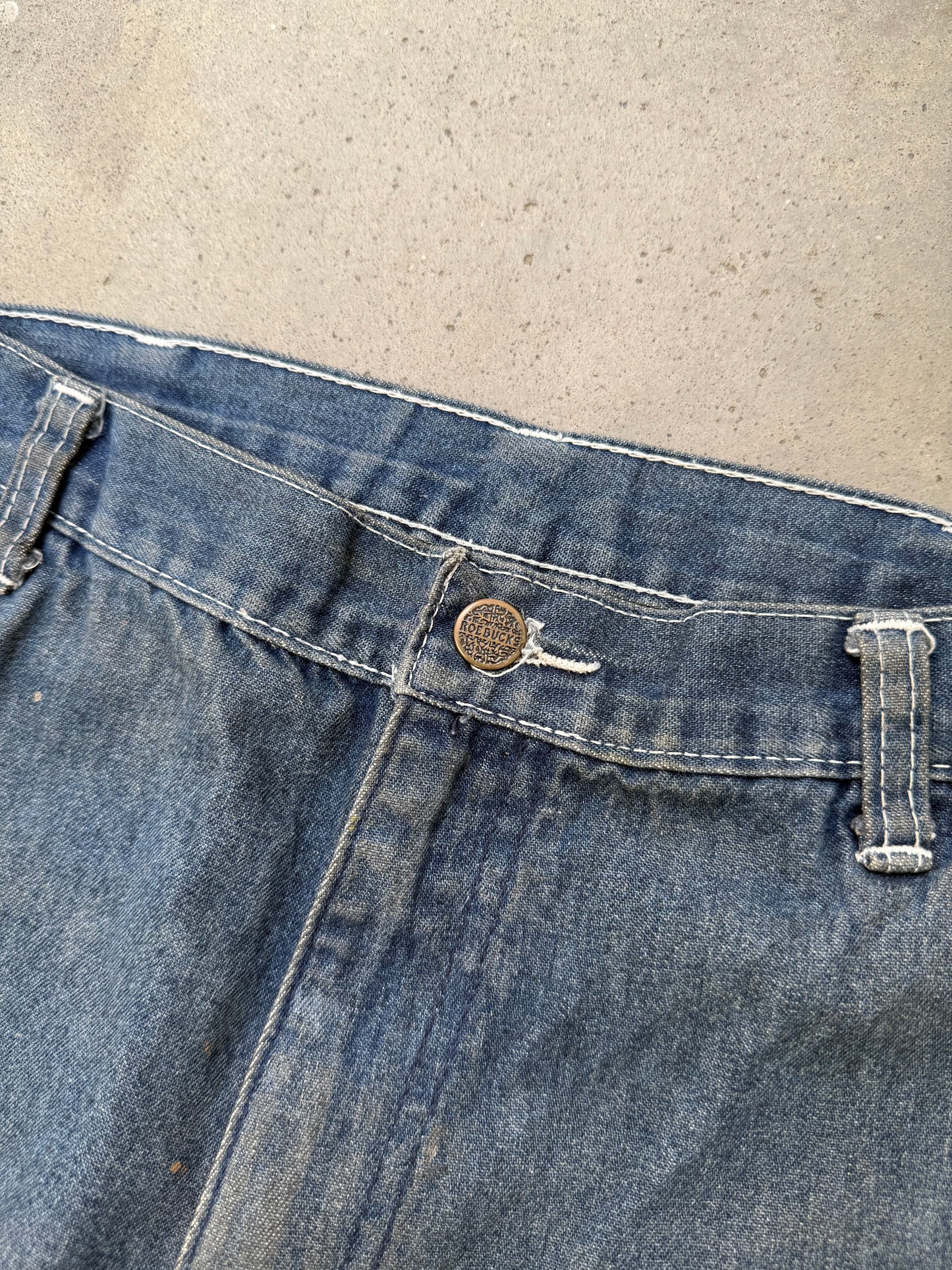 1980s Sears Dirty Mud Wash Carpenter Jeans - 36X28