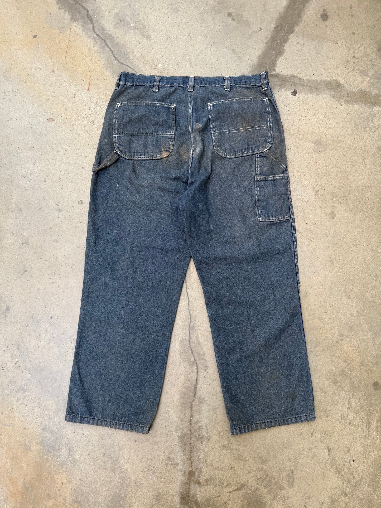 1980s Sears Dirty Mud Wash Carpenter Jeans - 36X28