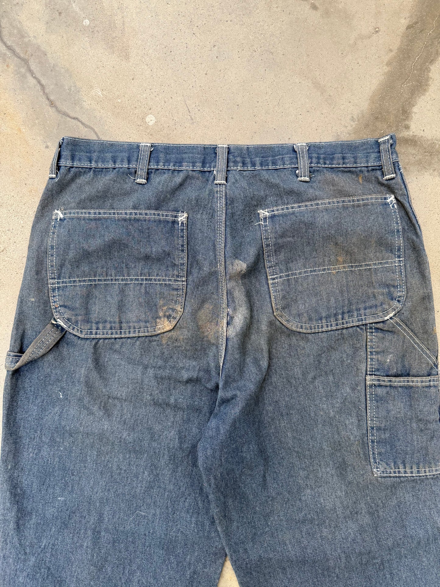 1980s Sears Dirty Mud Wash Carpenter Jeans - 36X28