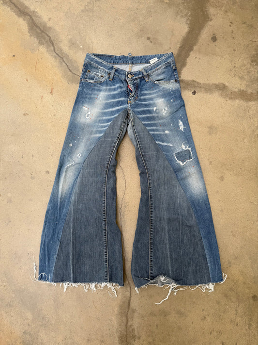 2000s DSQUARED2 Flared Low Rise Jeans - 32X29