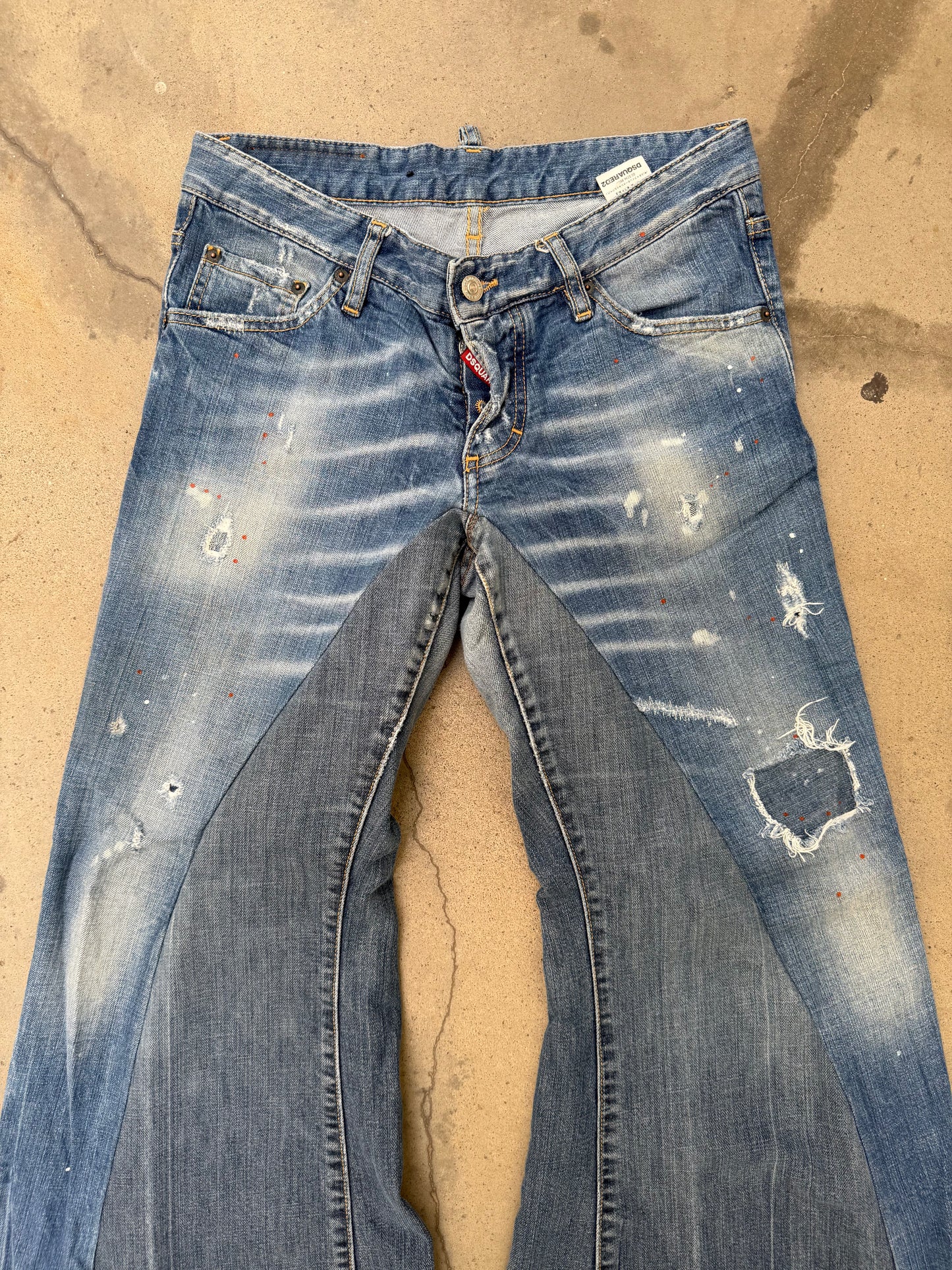 2000s DSQUARED2 Flared Low Rise Jeans - 32X29
