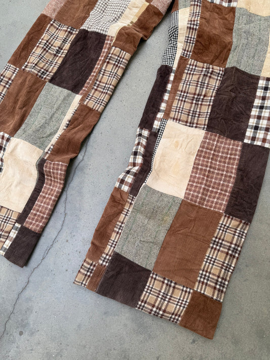 1970s Patchwork Pattern Pants - 32X31