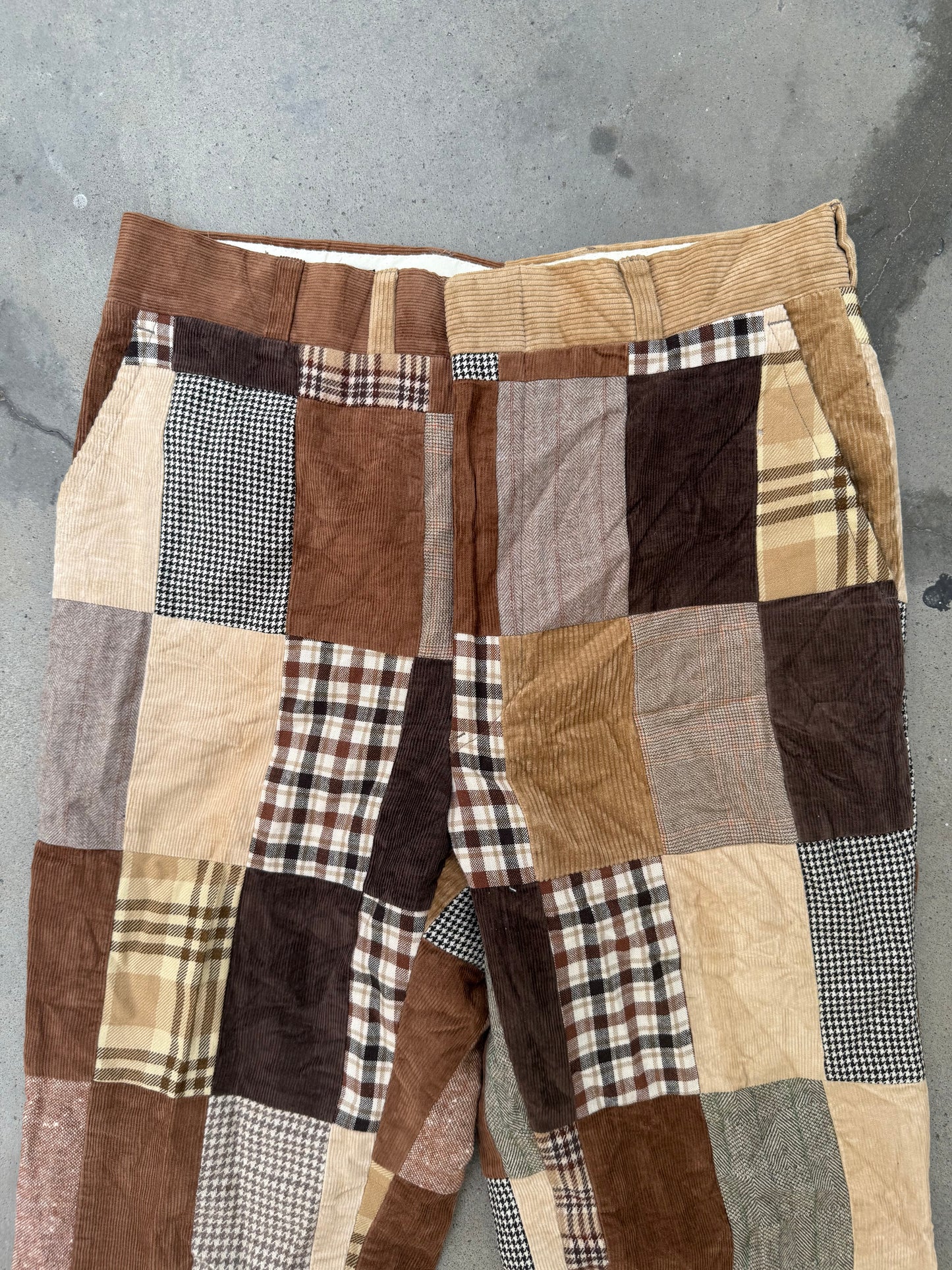 1970s Patchwork Pattern Pants - 32X31