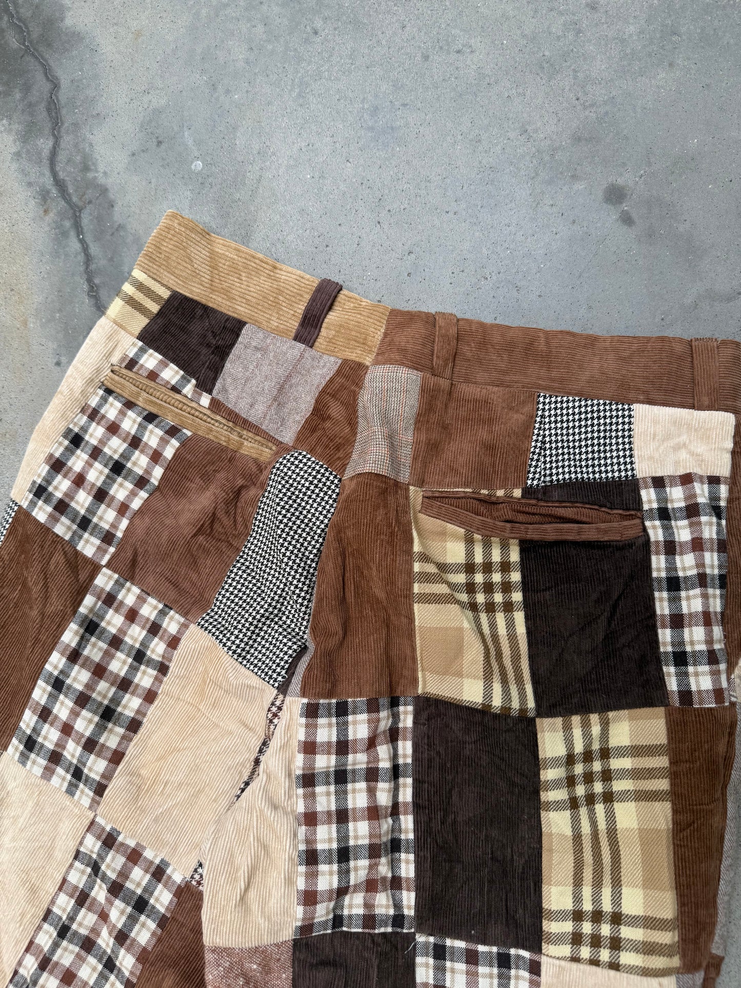 1970s Patchwork Pattern Pants - 32X31