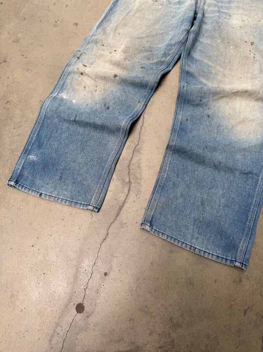 1980s Sears Faded & Dirty Carpenter Jeans - 34X29