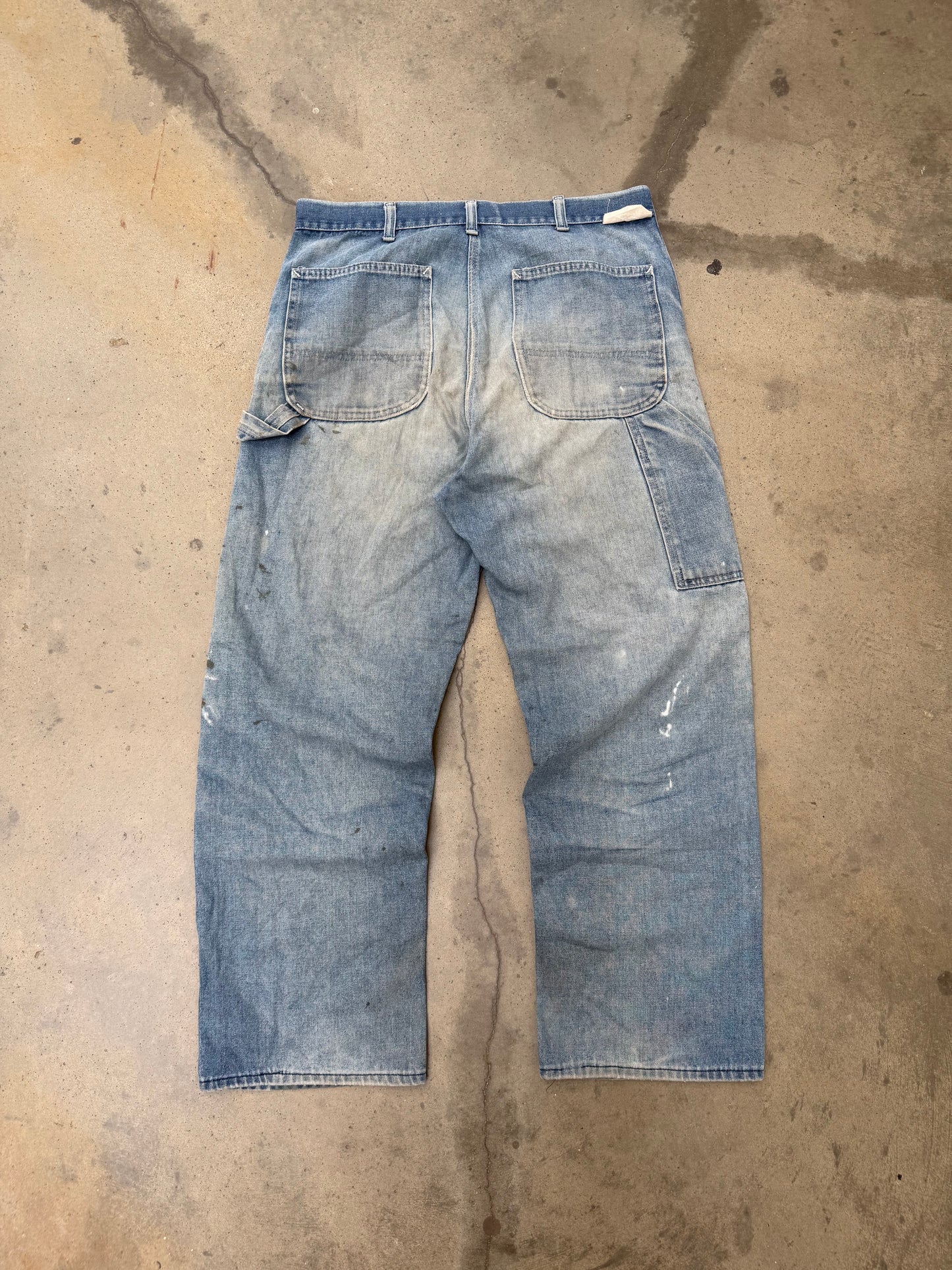 1980s Sears Faded & Dirty Carpenter Jeans - 34X29