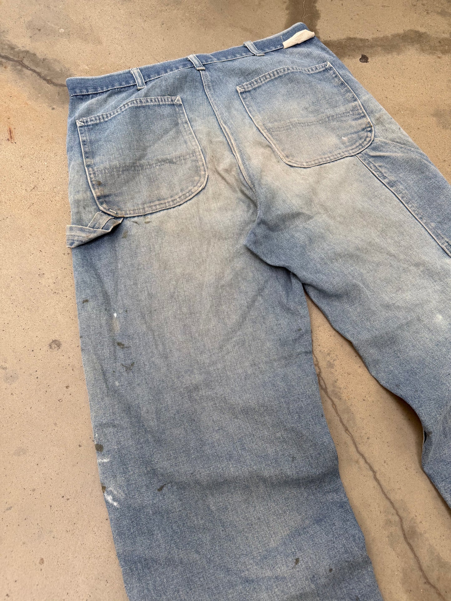 1980s Sears Faded & Dirty Carpenter Jeans - 34X29