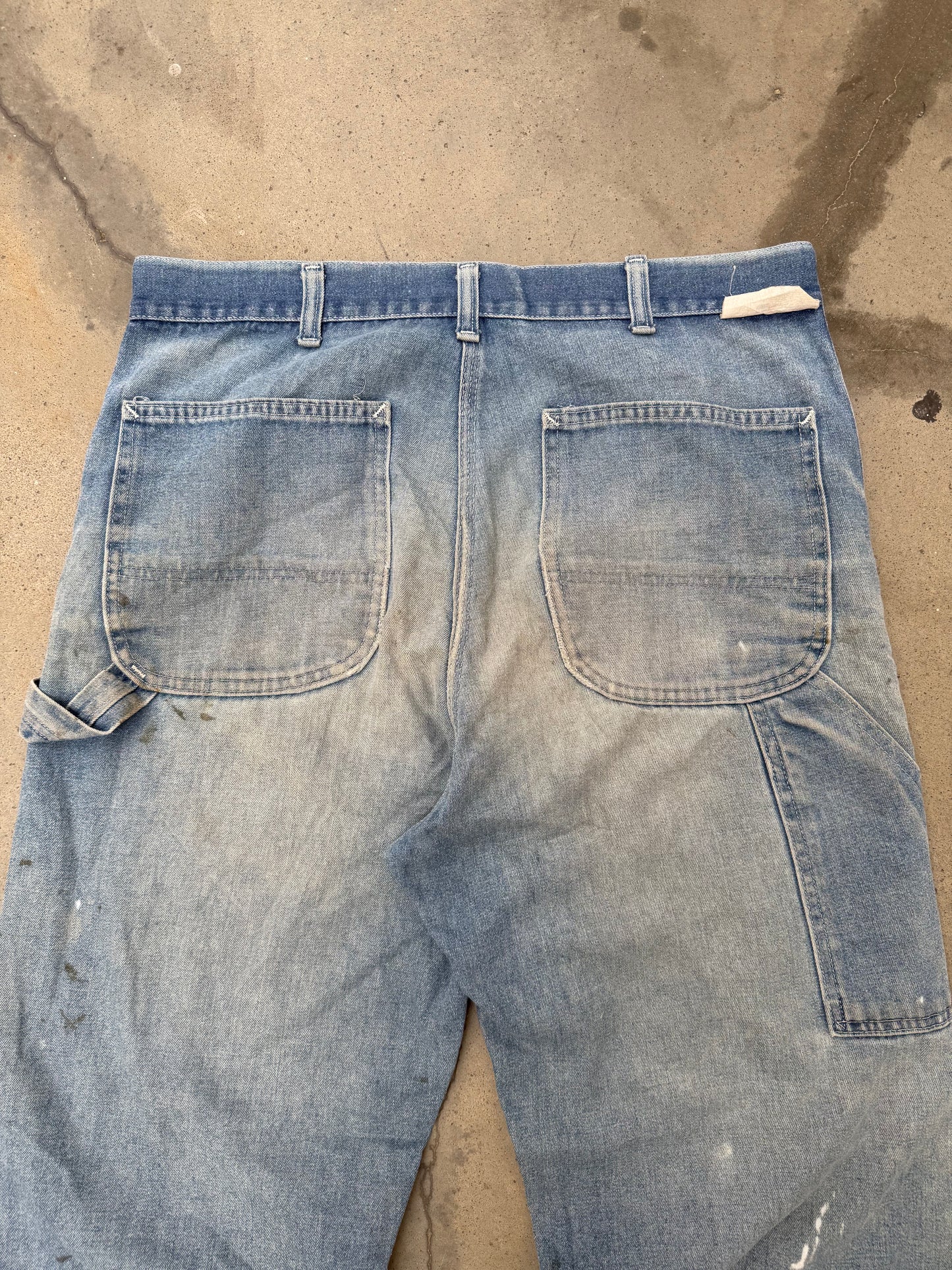 1980s Sears Faded & Dirty Carpenter Jeans - 34X29