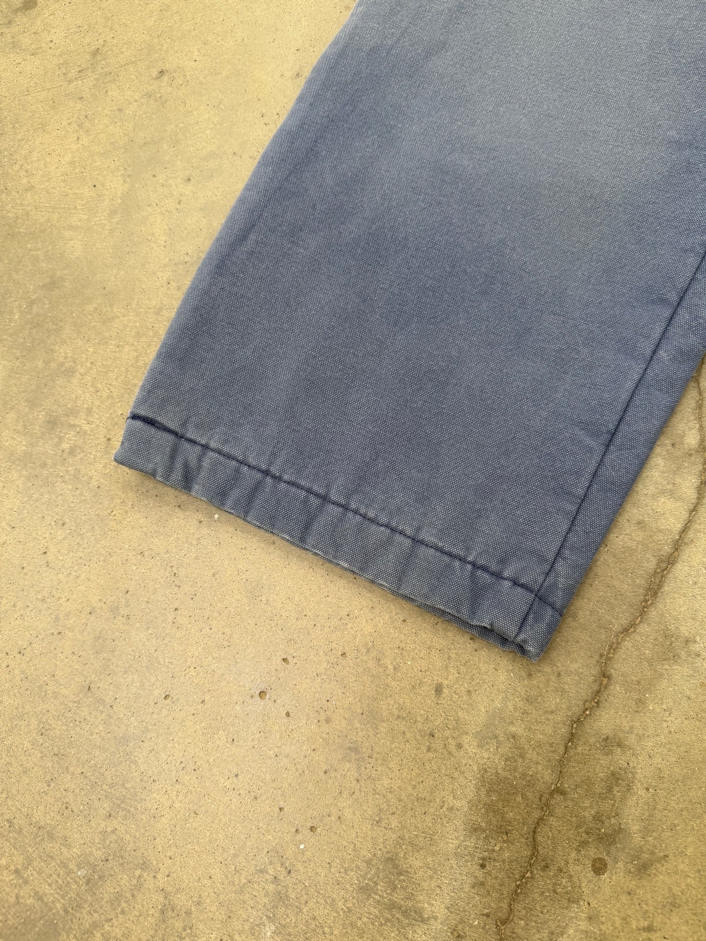 1990s Blue Side Zip Insulated Work Pants - 32X30