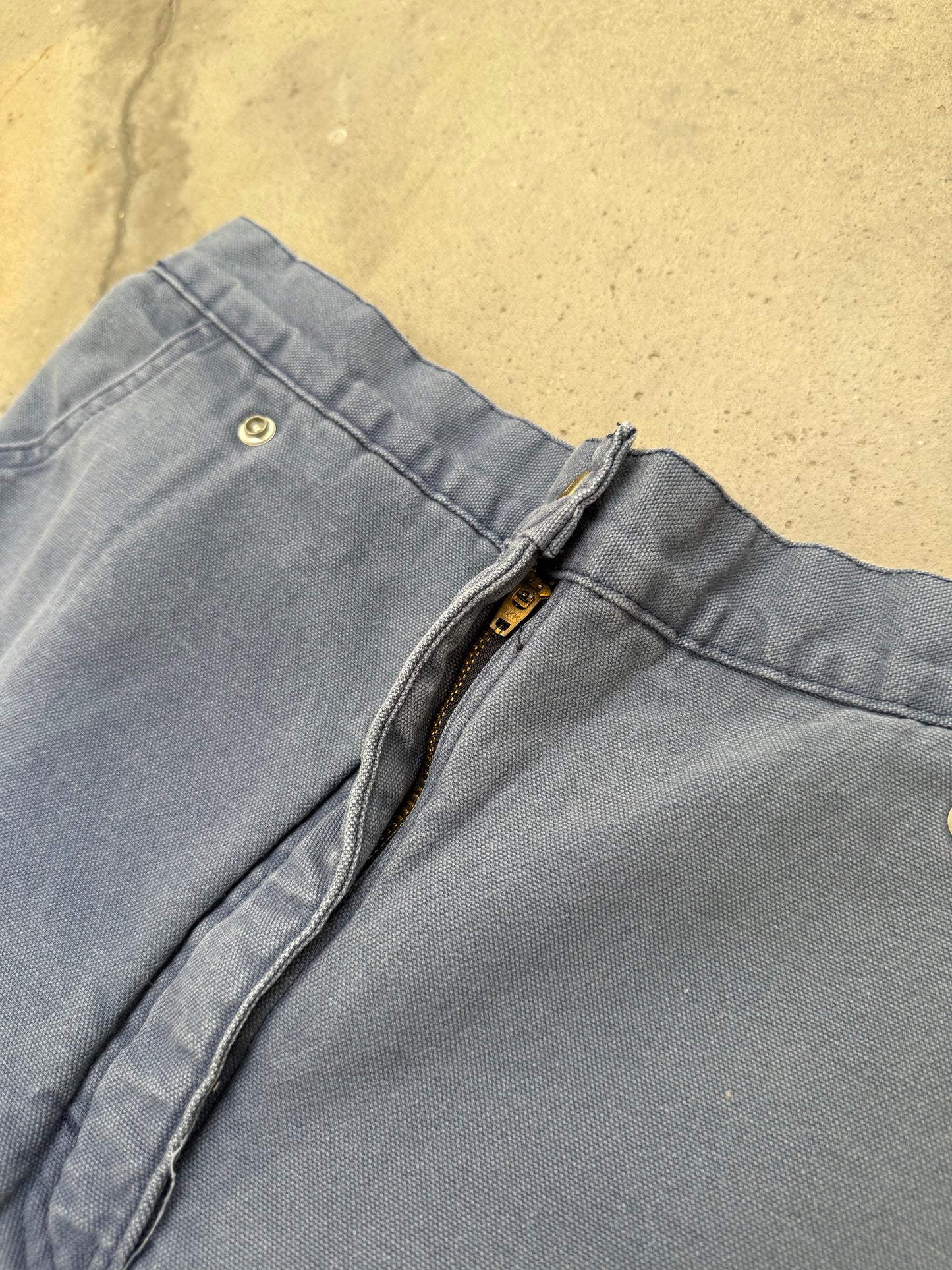 1990s Blue Side Zip Insulated Work Pants - 32X30