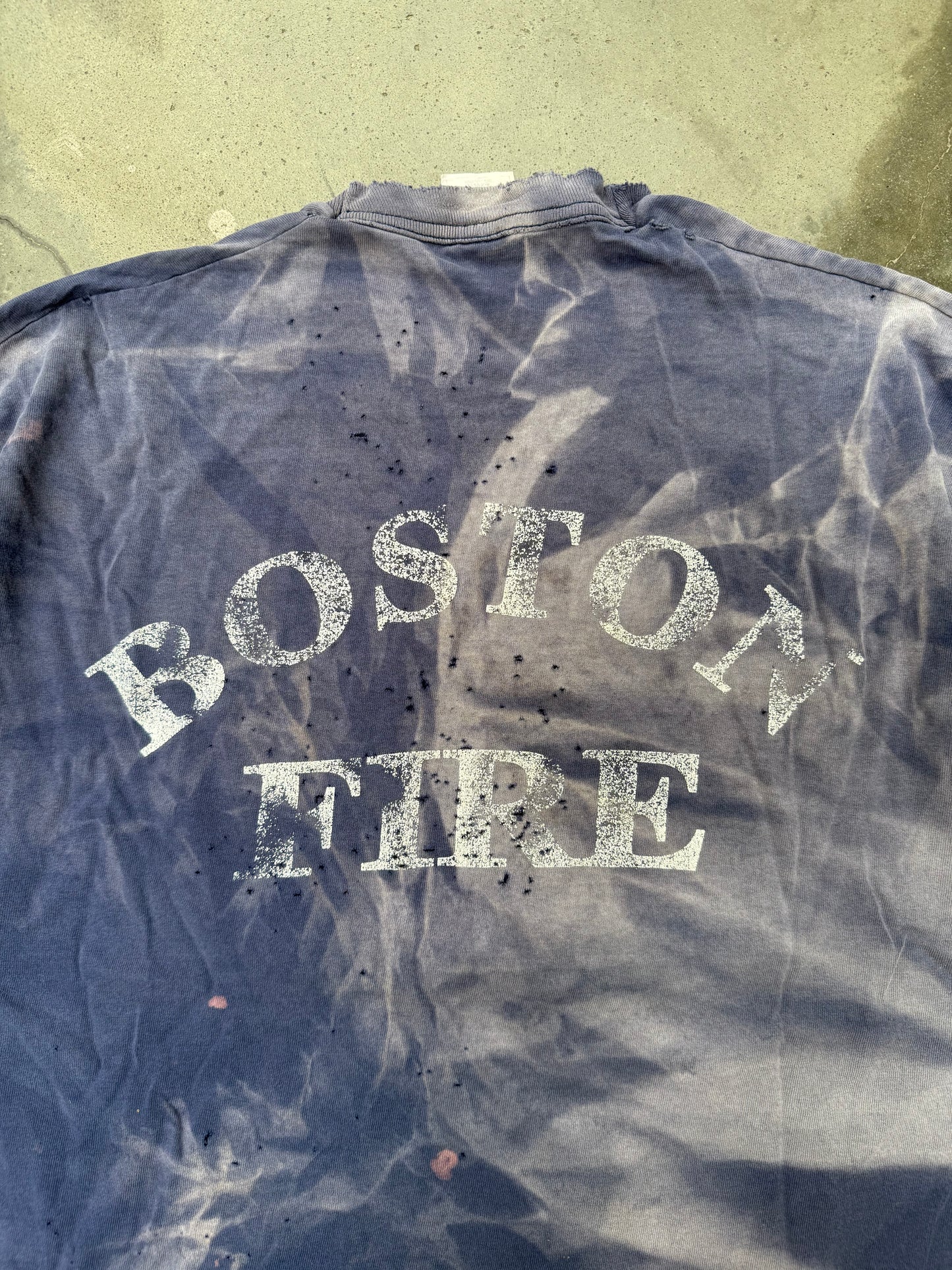 1990s Boston Fire Sun Faded Tee - XL