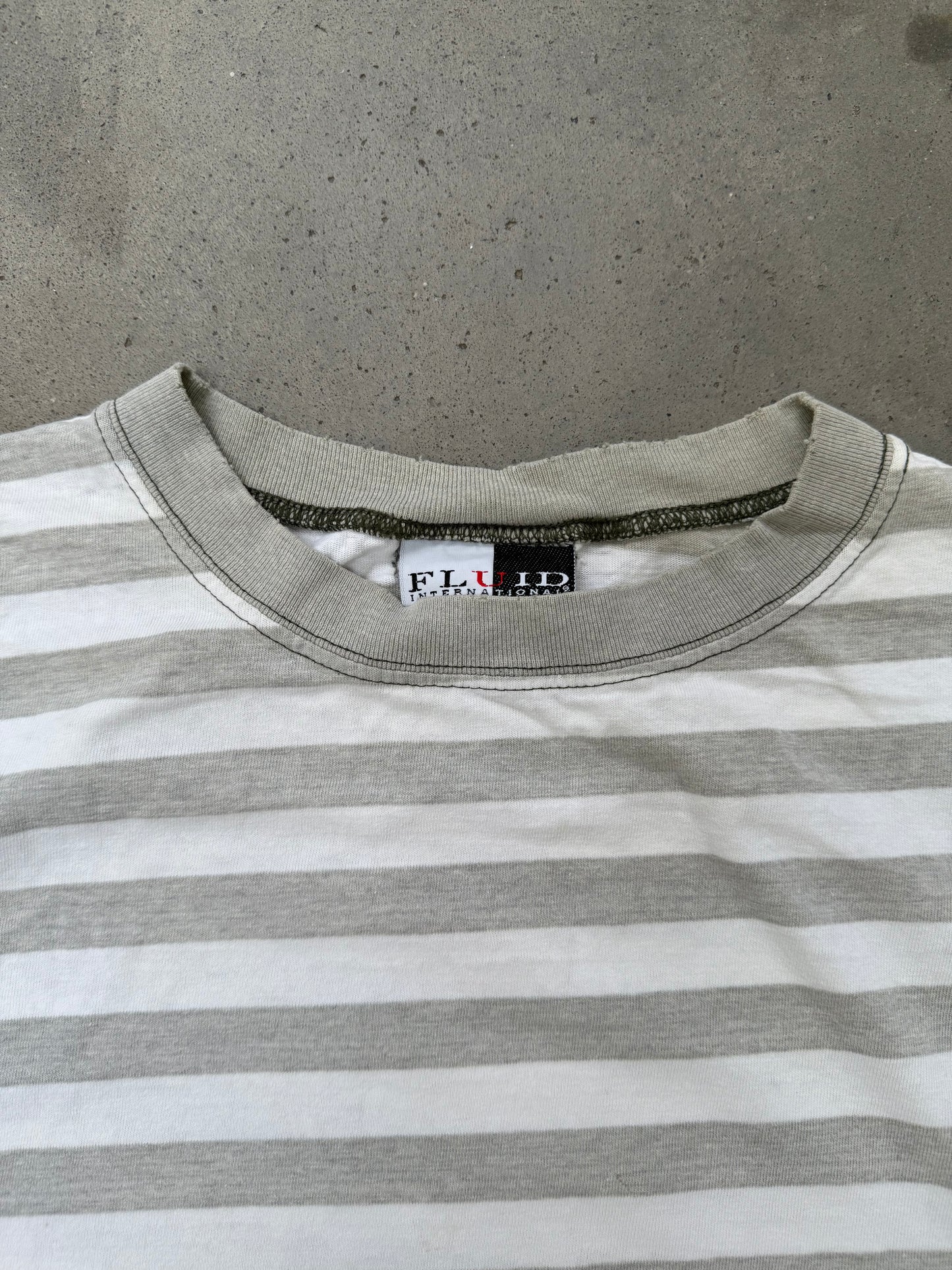 1990s Striped Boxy Tee - XL