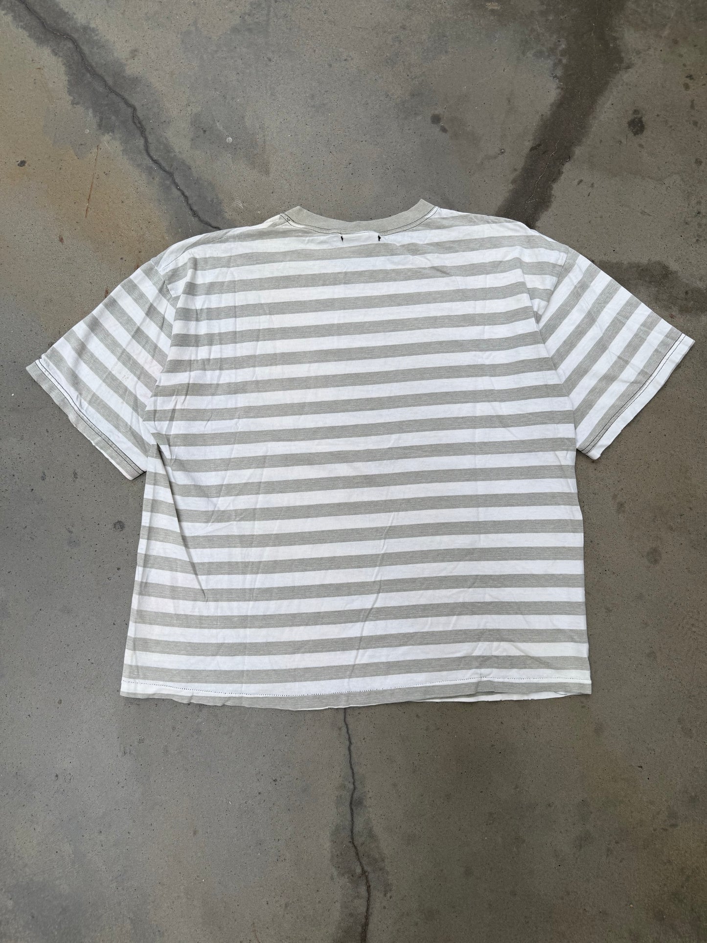 1990s Striped Boxy Tee - XL