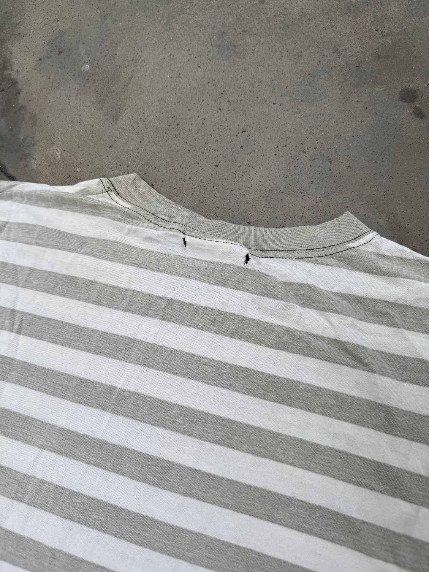 1990s Striped Boxy Tee - XL