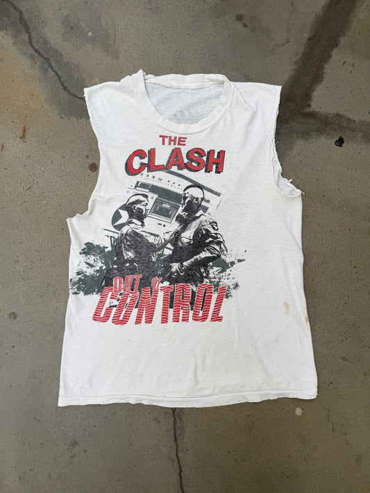 1980s The Clash Out Of Control Chopped Band Tee - M