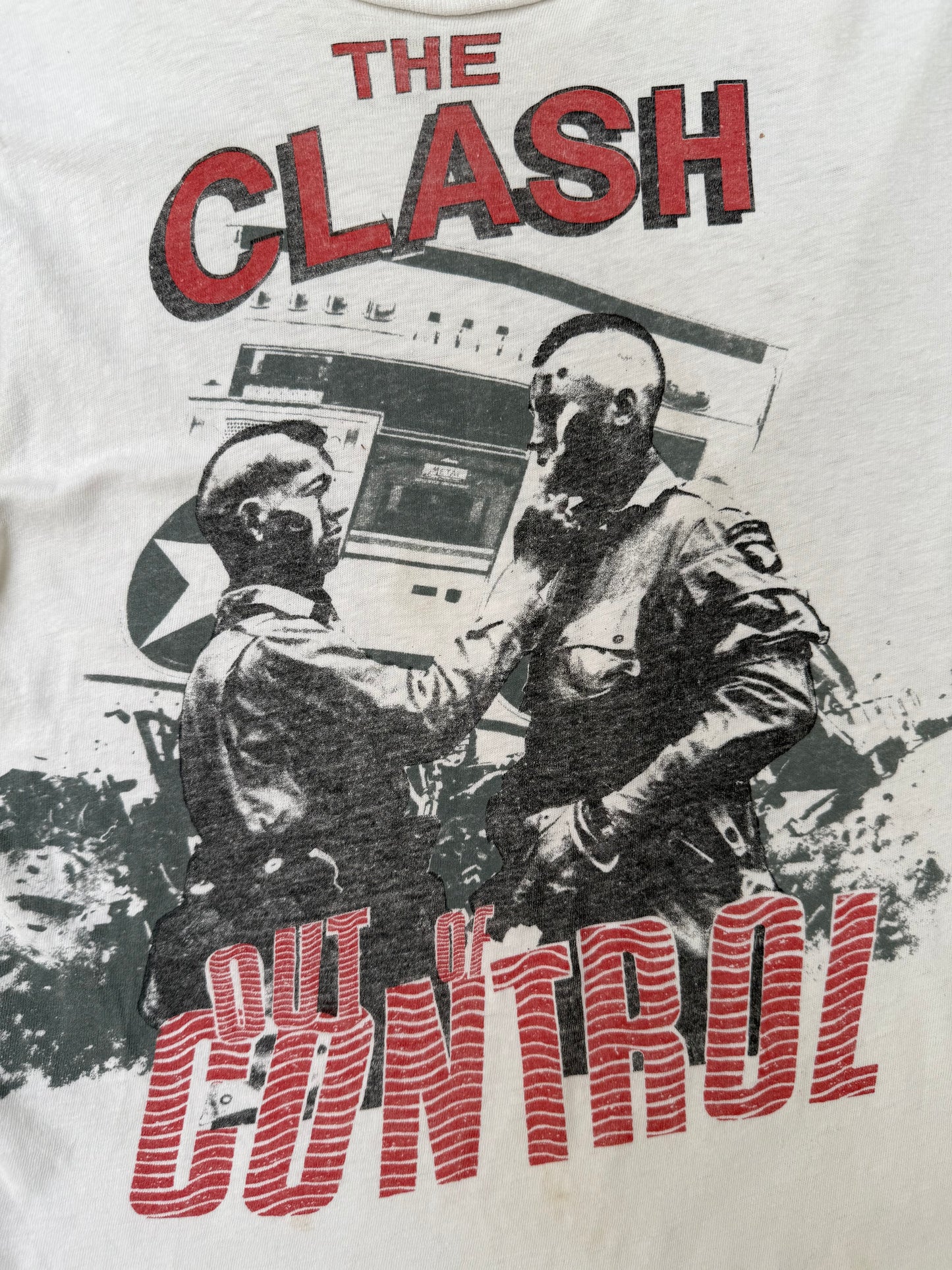 1980s The Clash Out Of Control Chopped Band Tee - M
