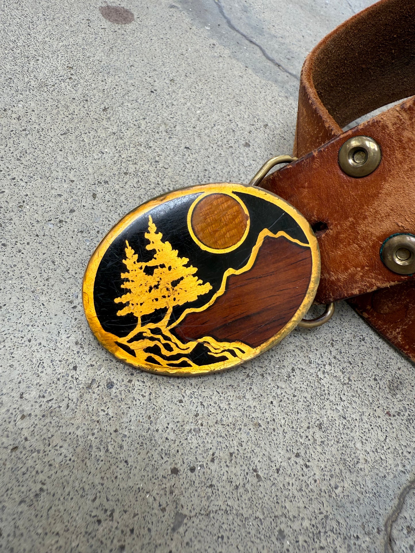1970s Leather Colorado Belt - 30