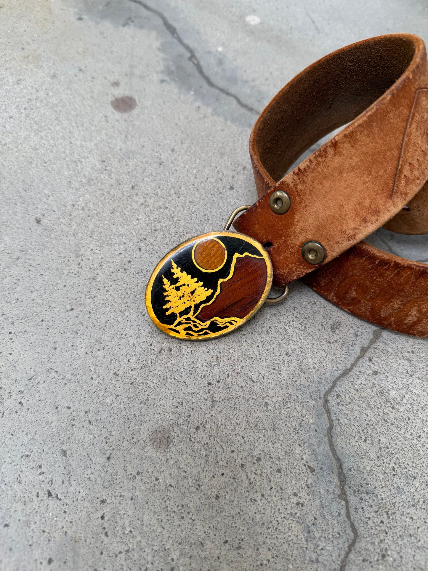 1970s Leather Colorado Belt - 30