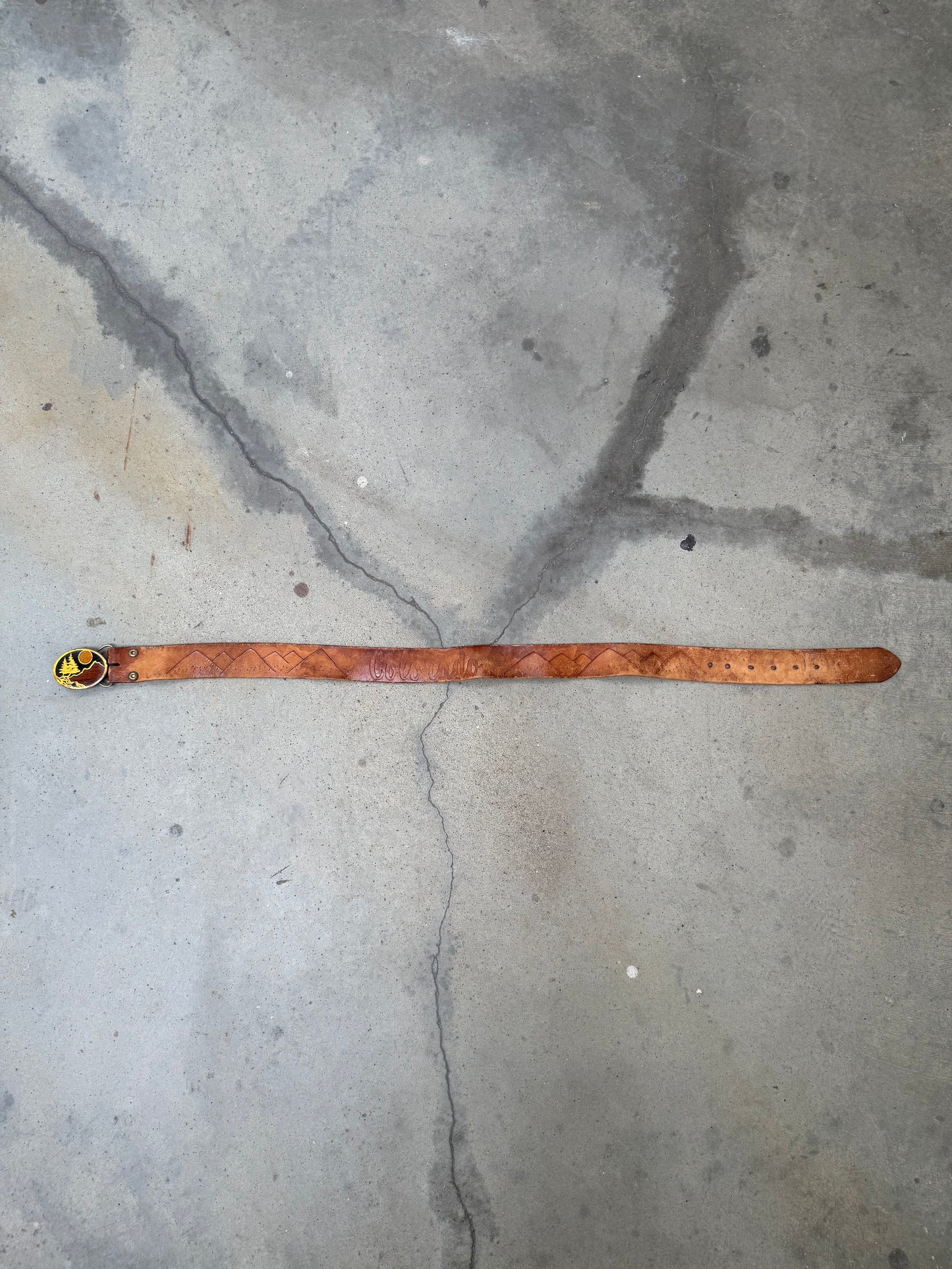 1970s Leather Colorado Belt - 30