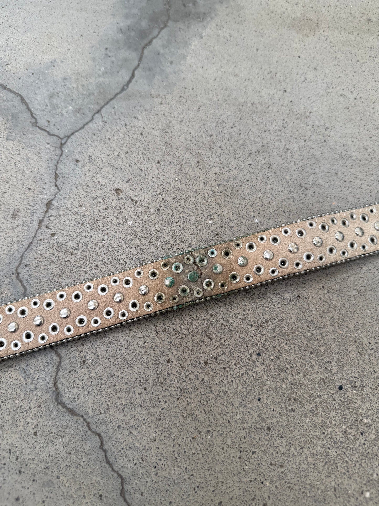 2000s Zebra Fur Studded Gem Belt - 26"