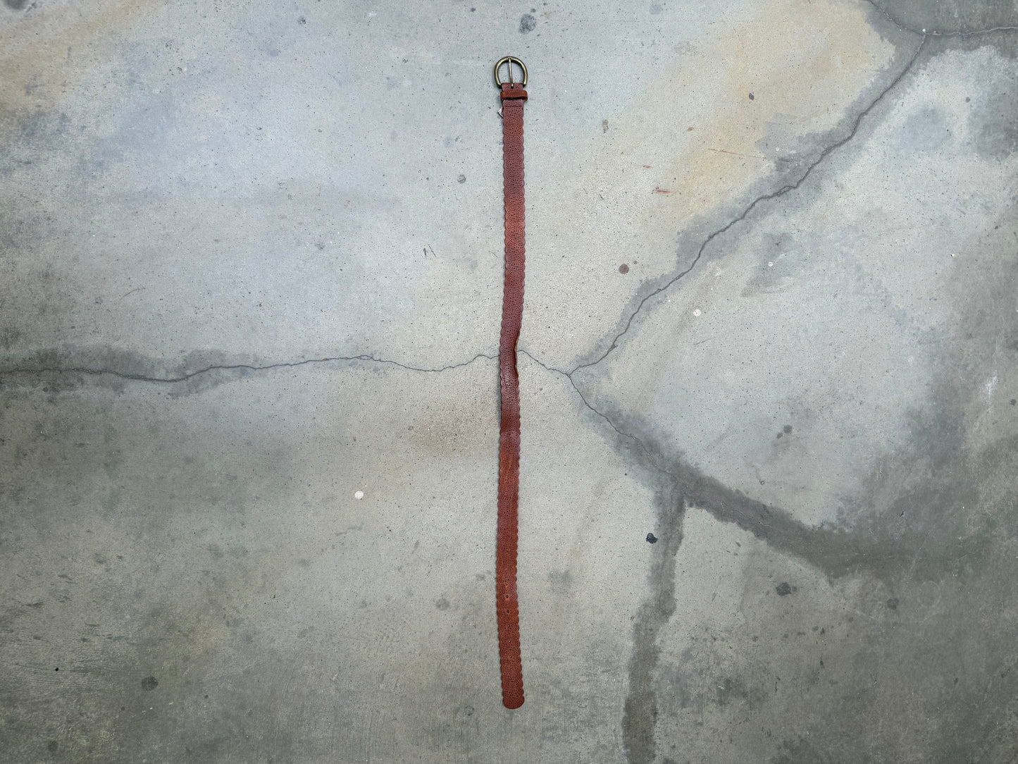 2000s Fossil Leather Belt - 34"
