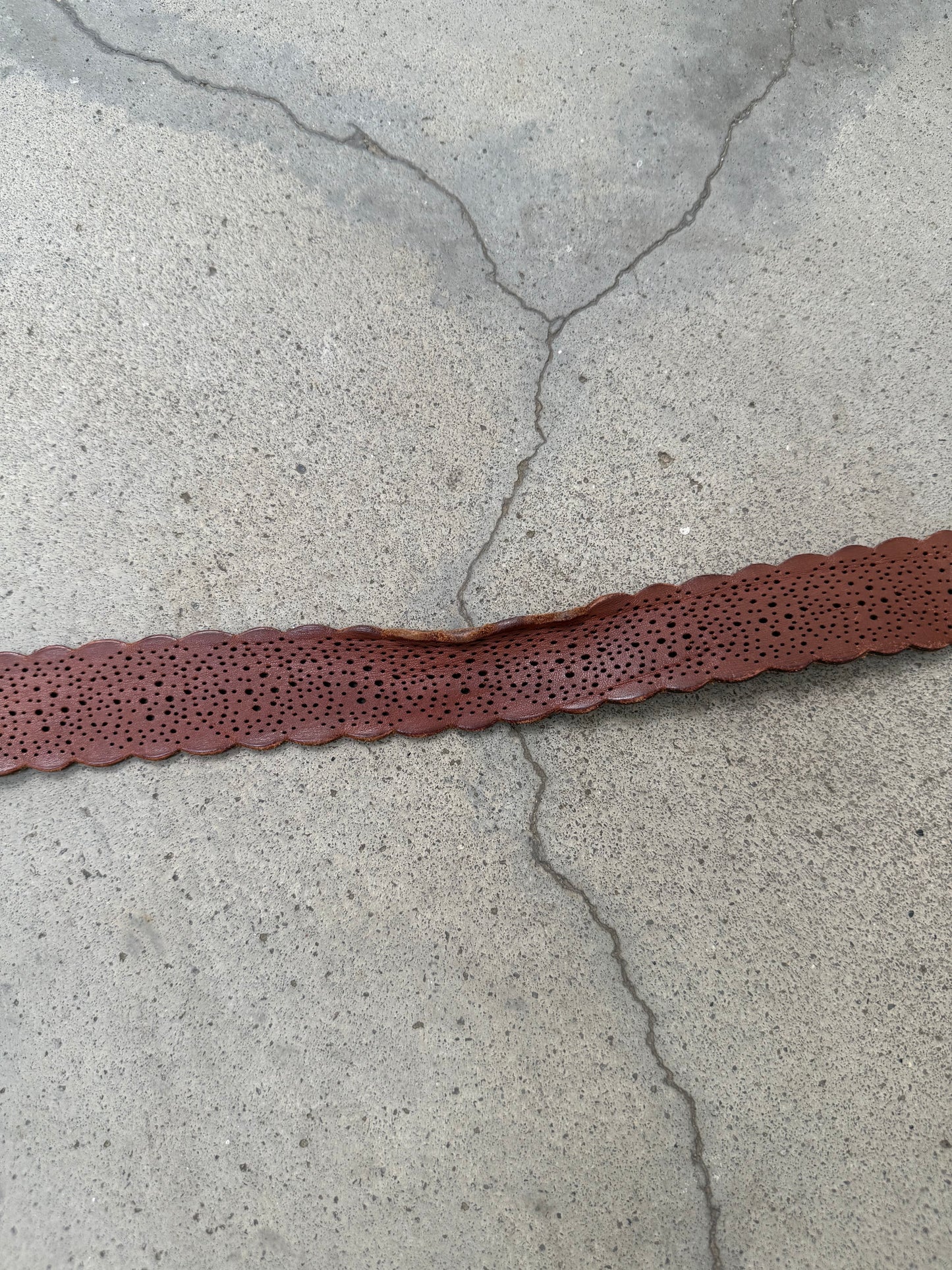 2000s Fossil Leather Belt - 34"