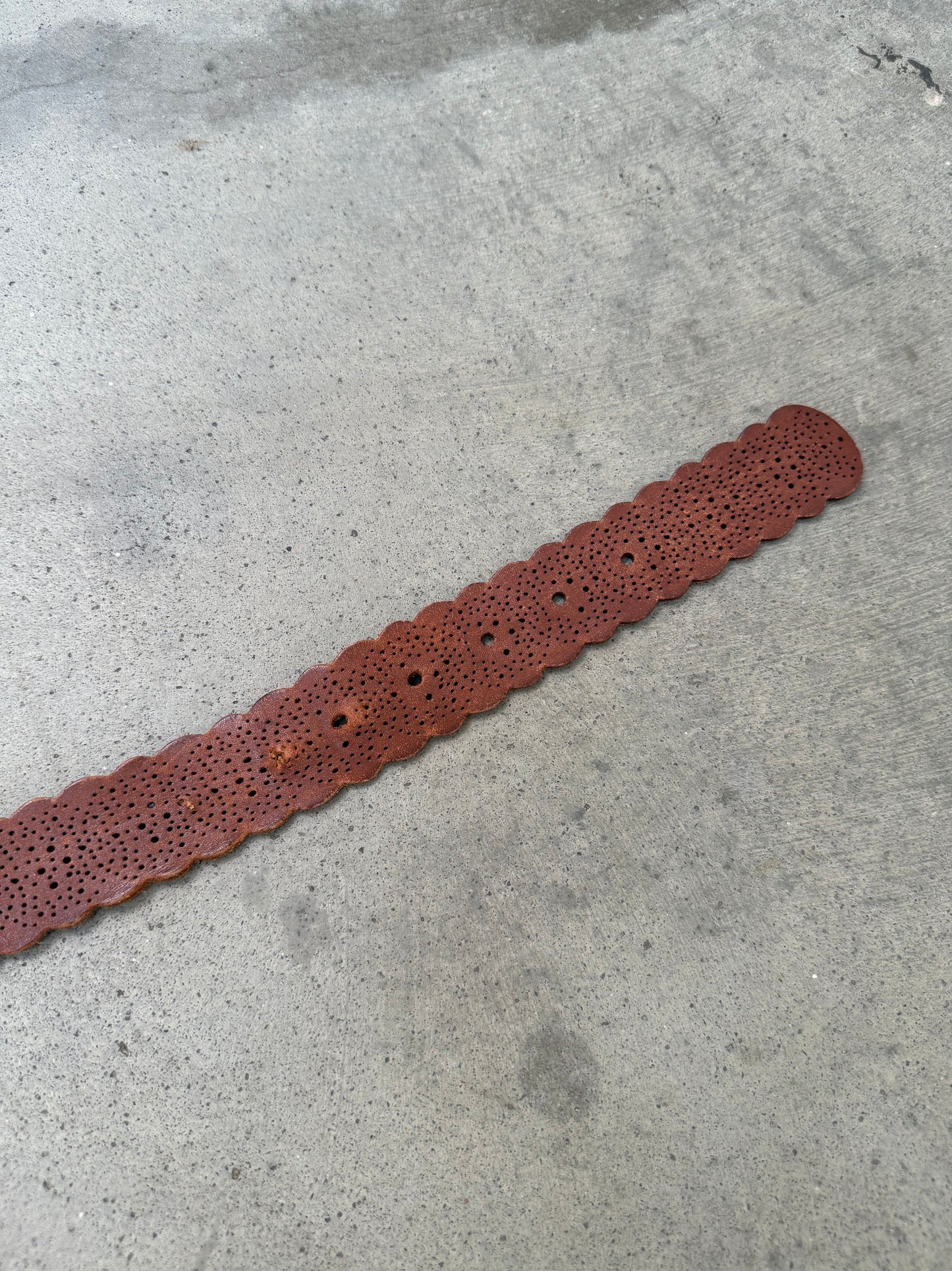 2000s Fossil Leather Belt - 34"