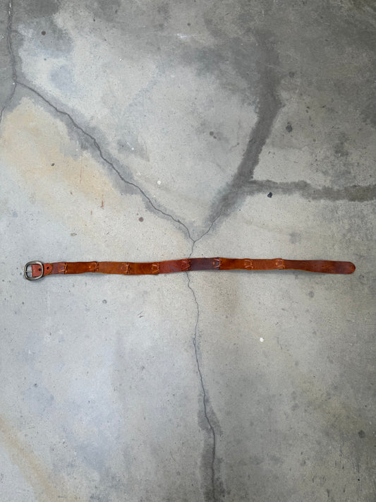 1990s Woven Layered Leather Belt - 36