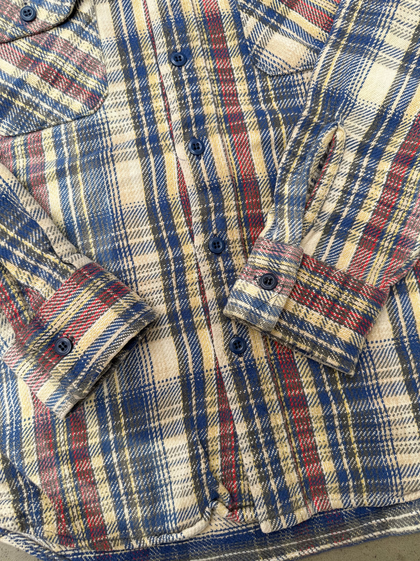 1980s Wrangler Sun Faded Cotton Flannel - L