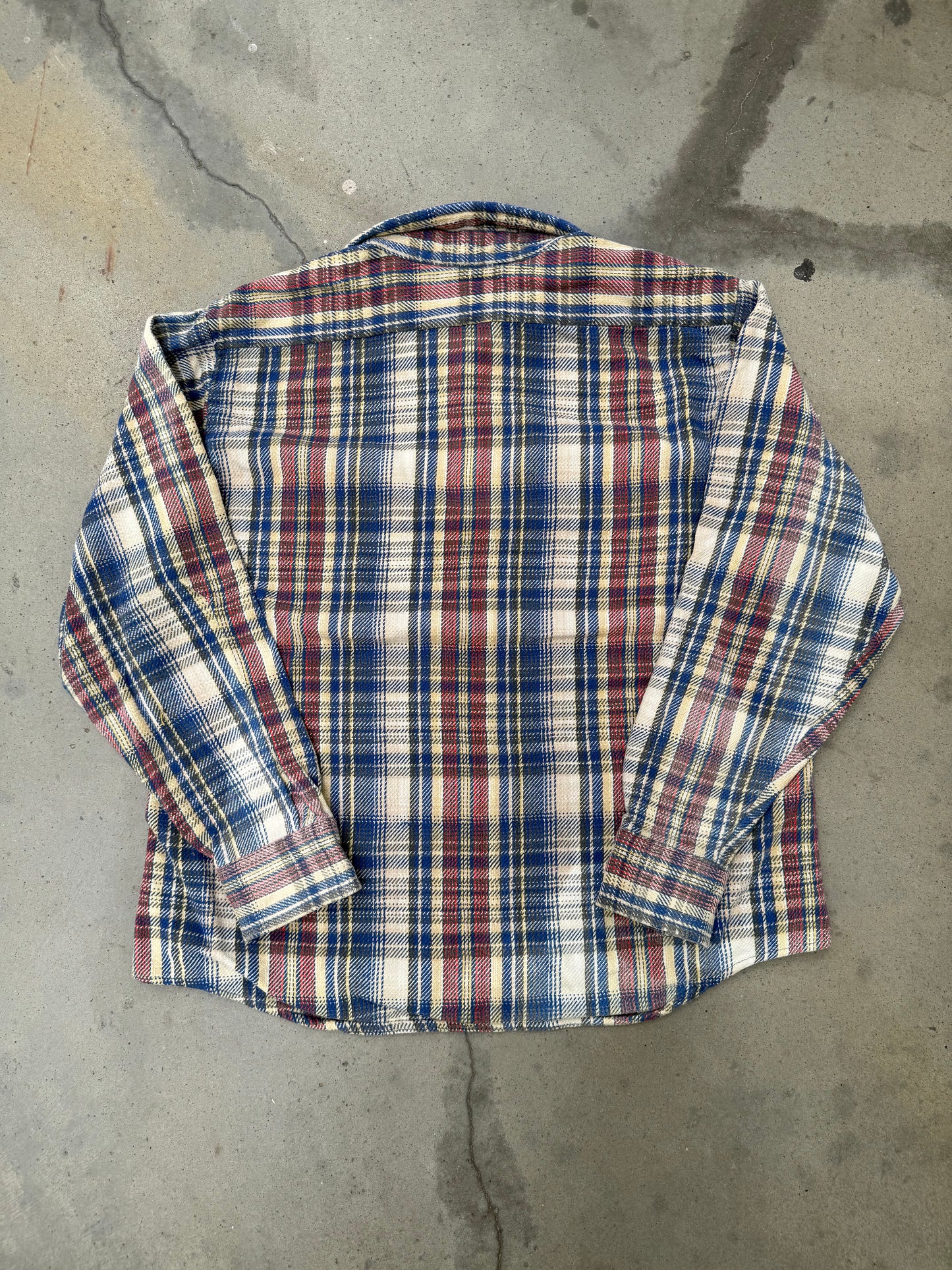 1980s Wrangler Sun Faded Cotton Flannel - L