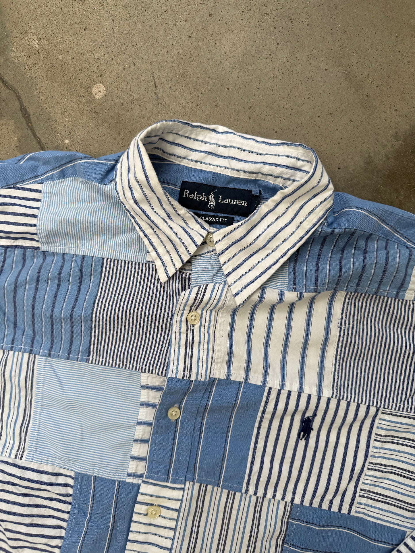 2000s Polo Ralph Lauren Patchwork Shirt - L