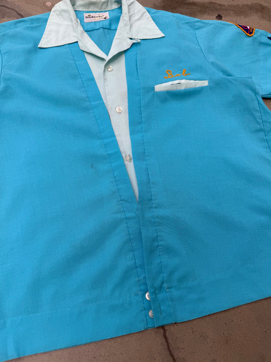 1970s Two Tone Bowling Shirt - L