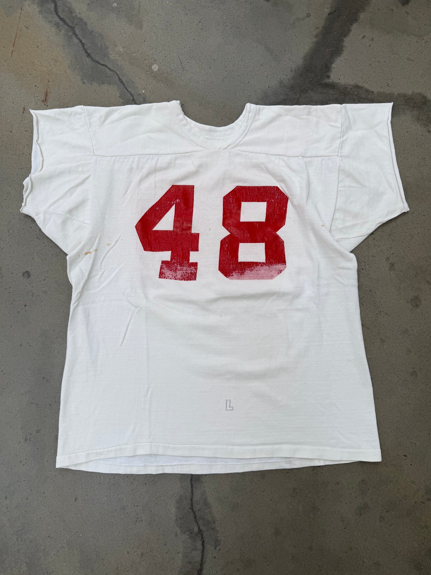 1970s Chopped Cotton Football Jersey - L