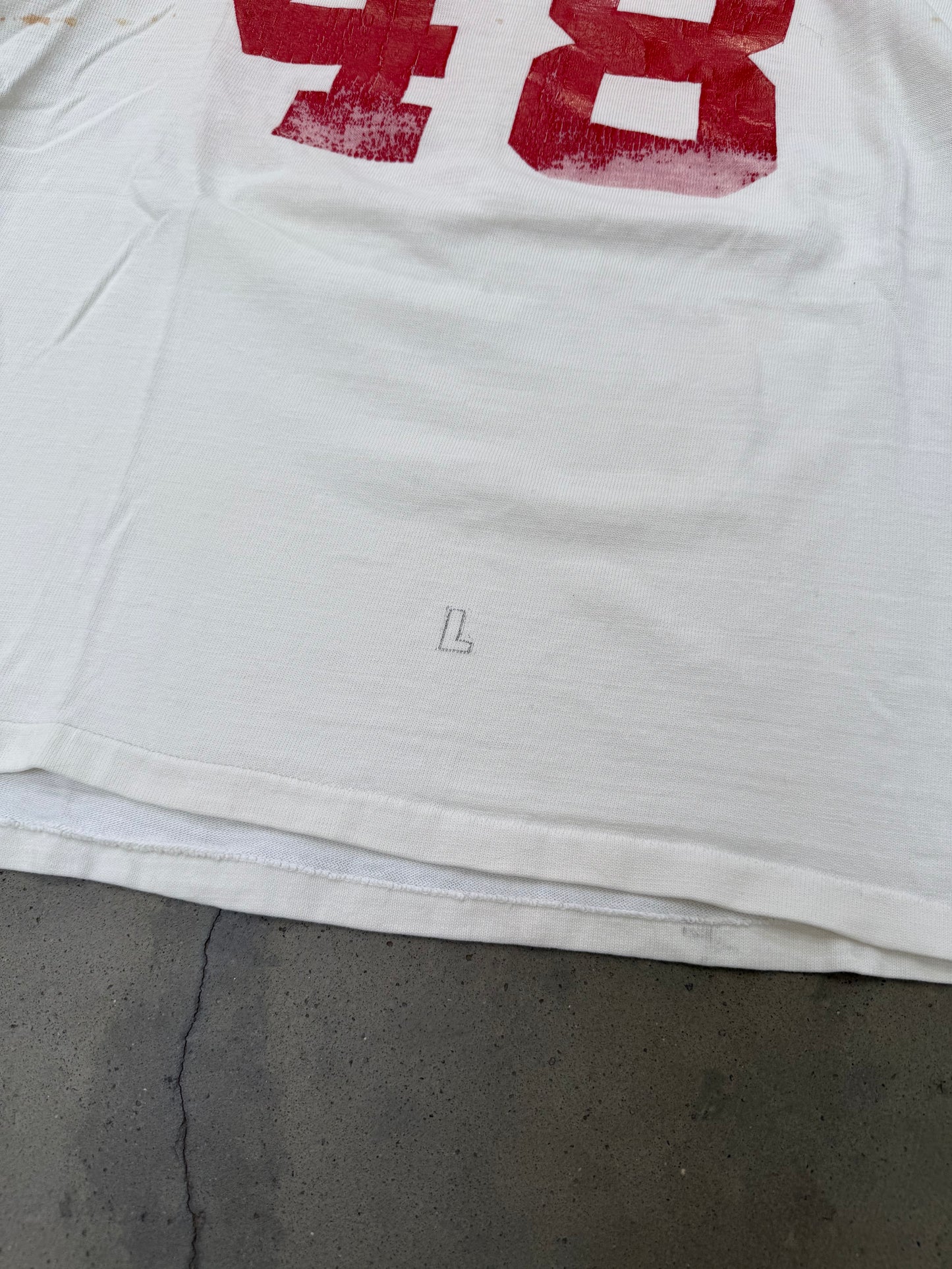 1970s Chopped Cotton Football Jersey - L