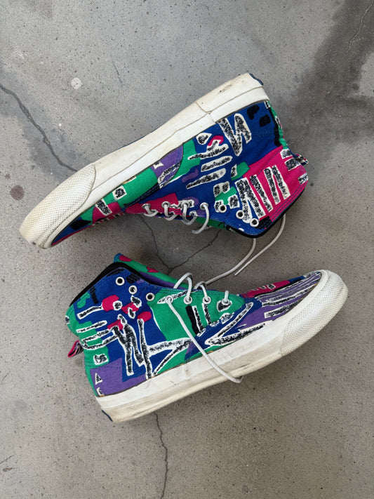 1980s Converse Skid Grid High Top Shoes - 10