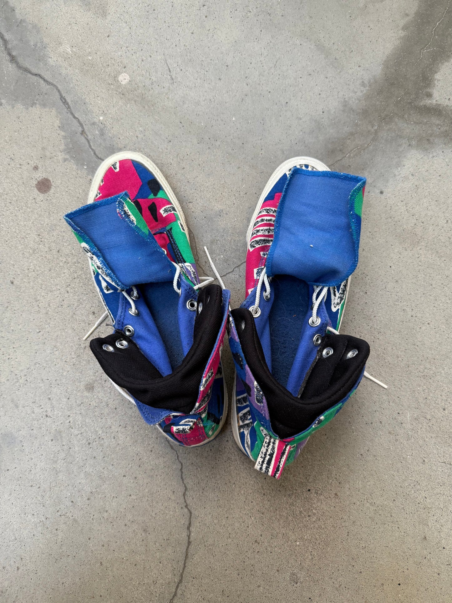 1980s Converse Skid Grid High Top Shoes - 10