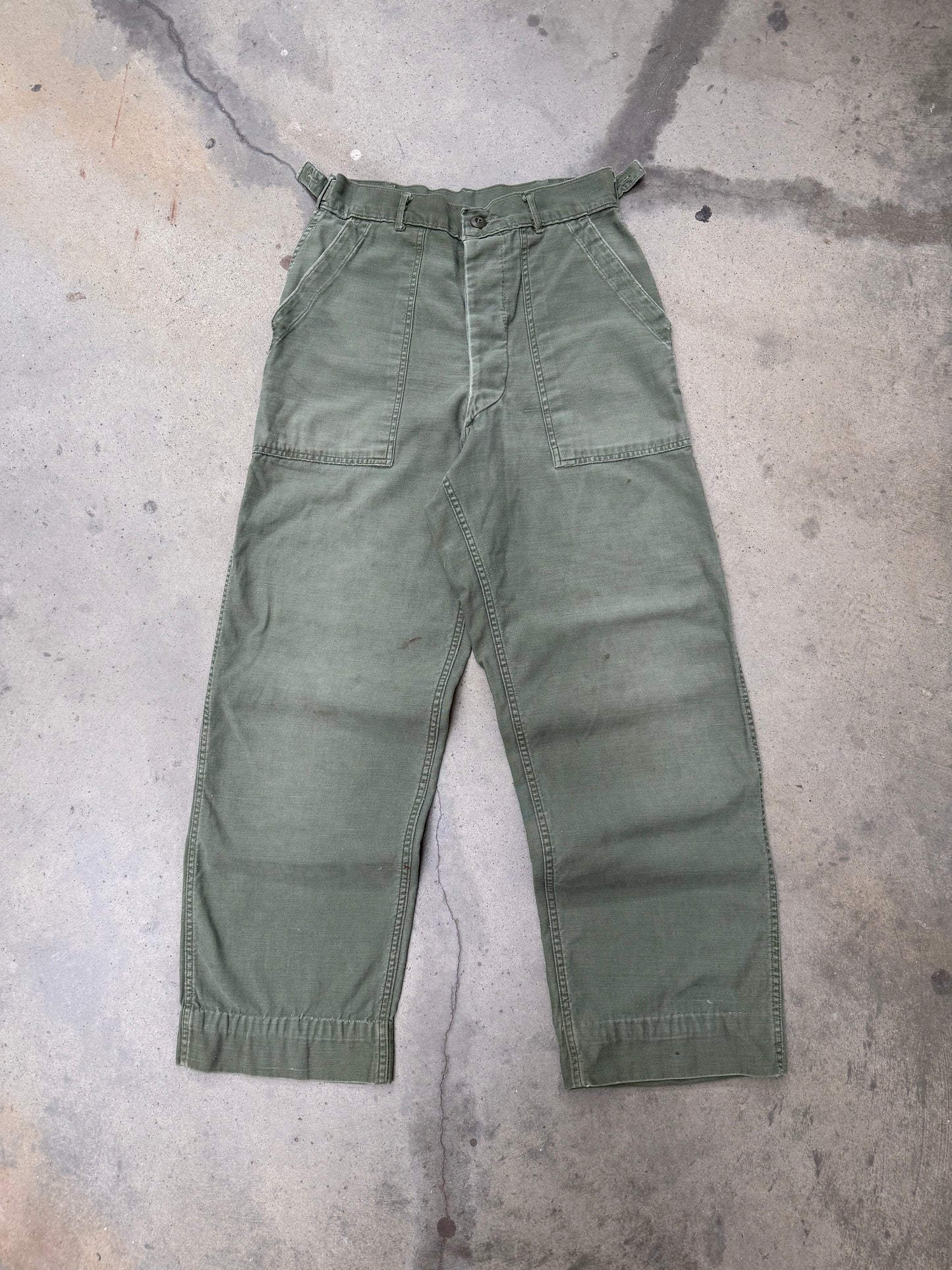 1970s OG107 Military Fatigue Pants - 28X31