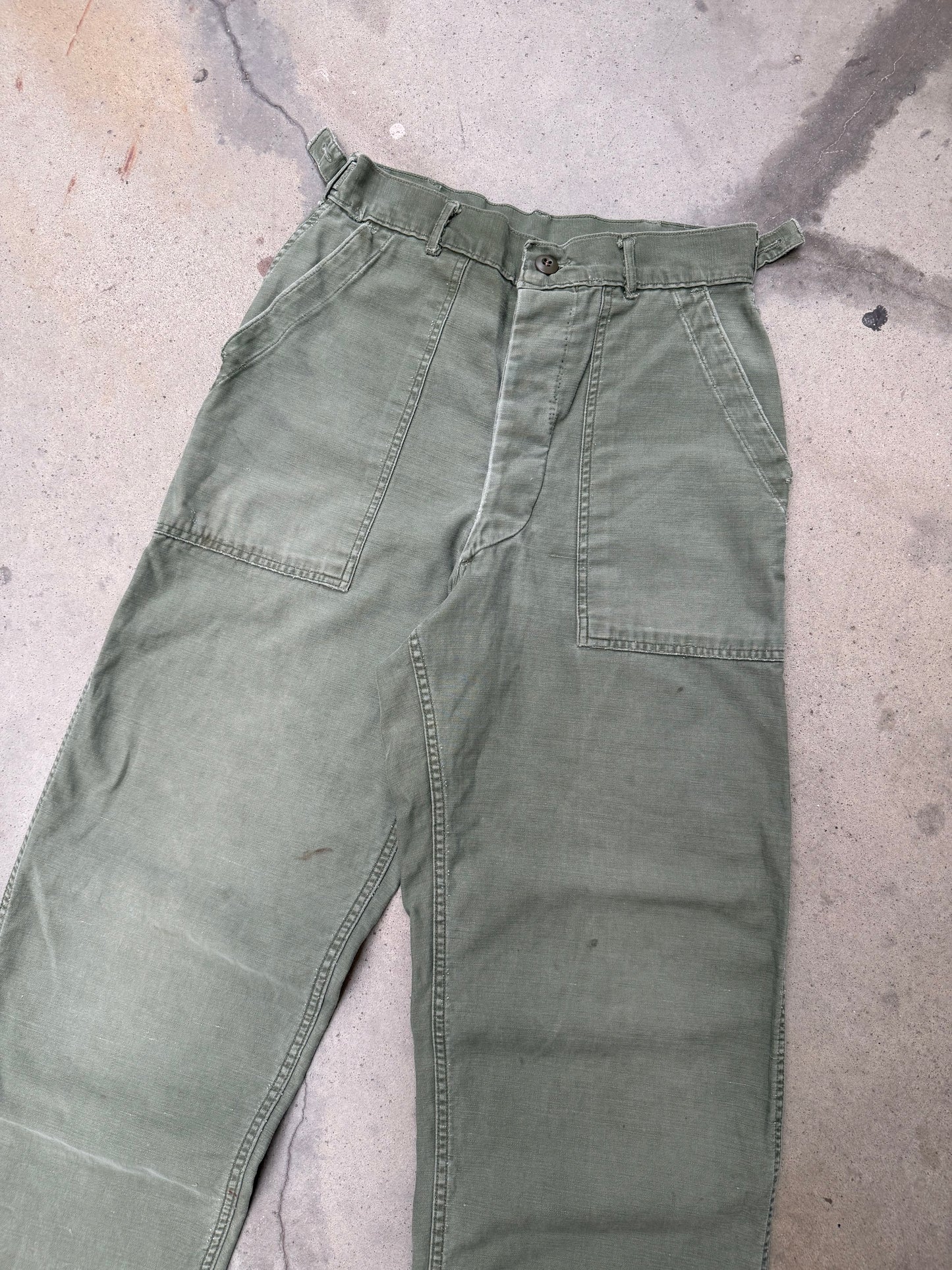 1970s OG107 Military Fatigue Pants - 28X31