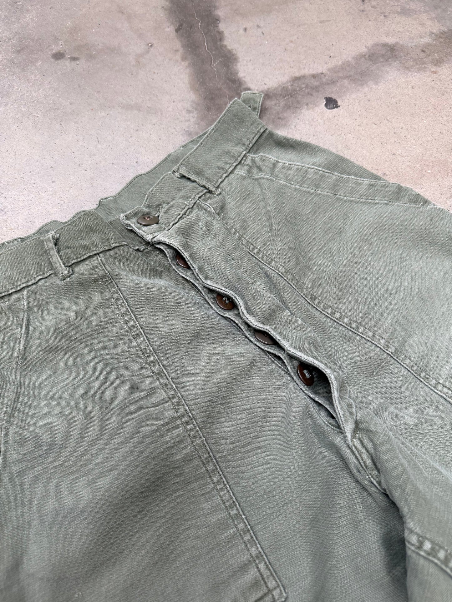 1970s OG107 Military Fatigue Pants - 28X31