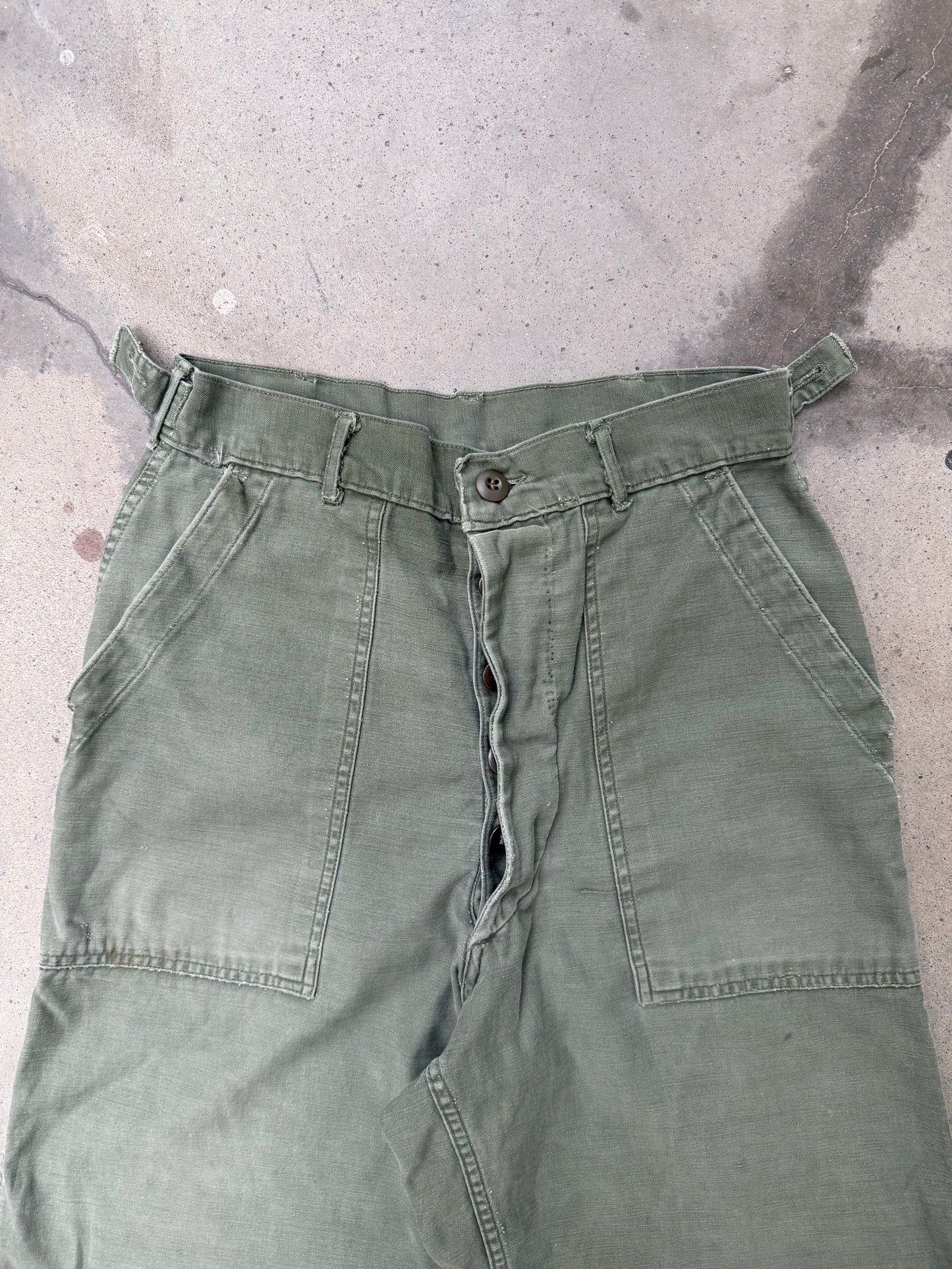 1970s OG107 Military Fatigue Pants - 28X31