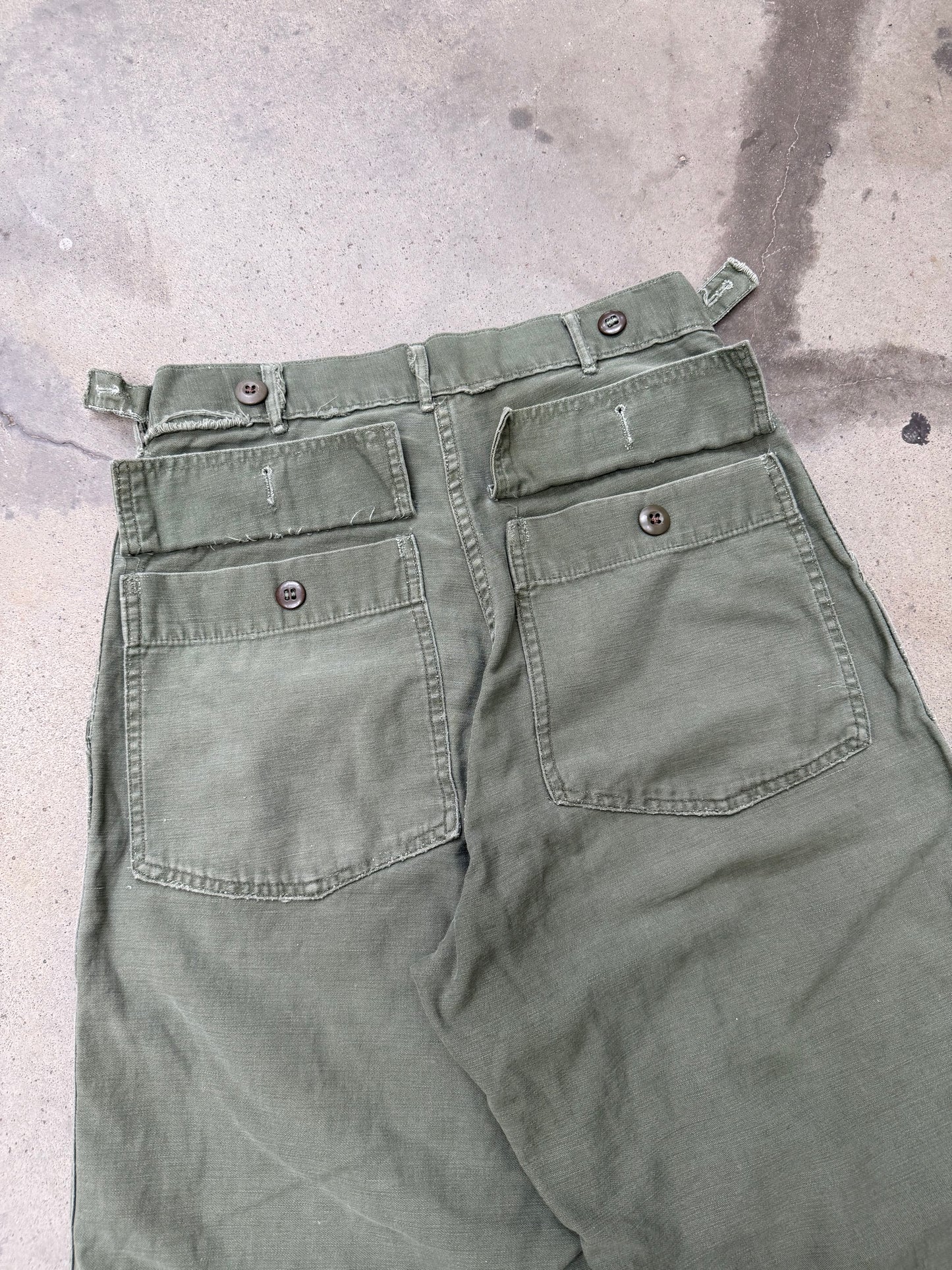 1970s OG107 Military Fatigue Pants - 28X31